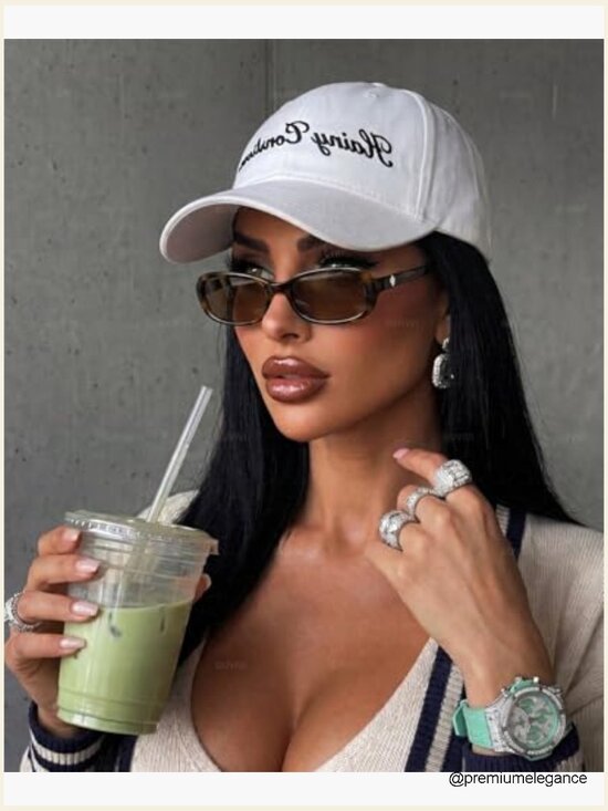 Retro Rectangular Sunglasses for Women 90s Slim Narrow Cute Sun Glasses main image 5